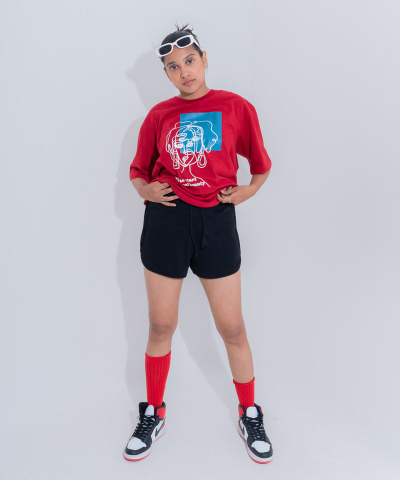 Ribbed High Rise Shorts