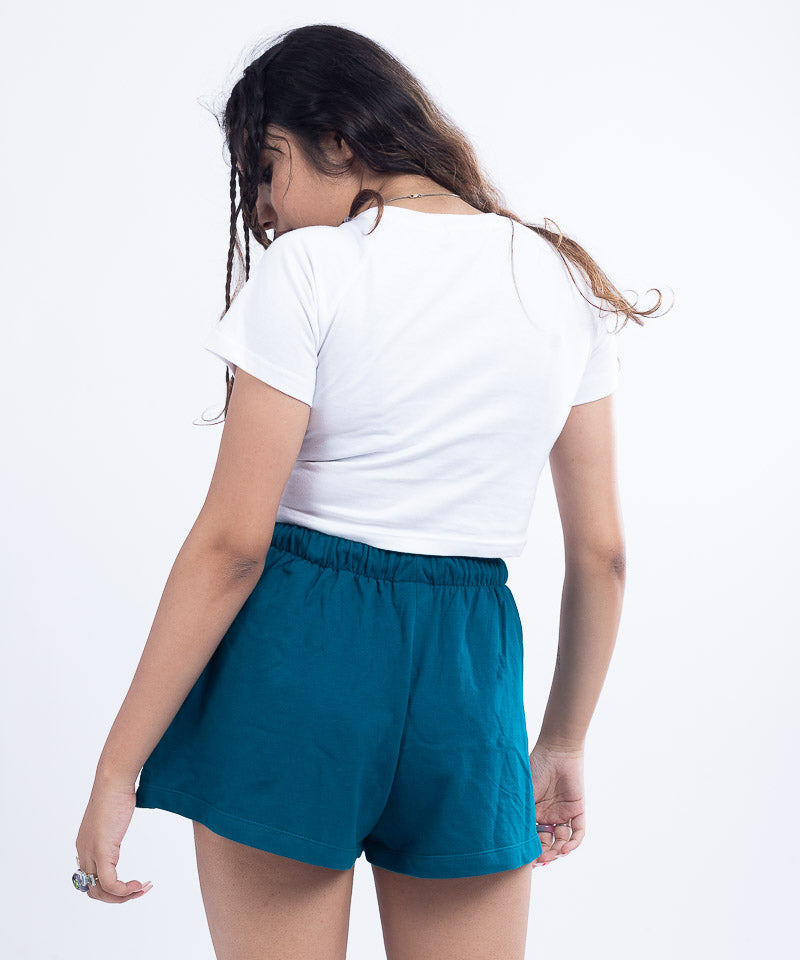 Women's Comfort Fit Shorts - Teal blue