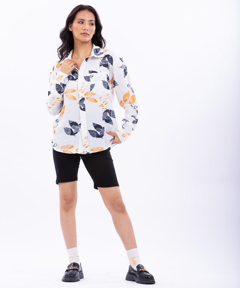Fall Leaves - Oversized Shirt