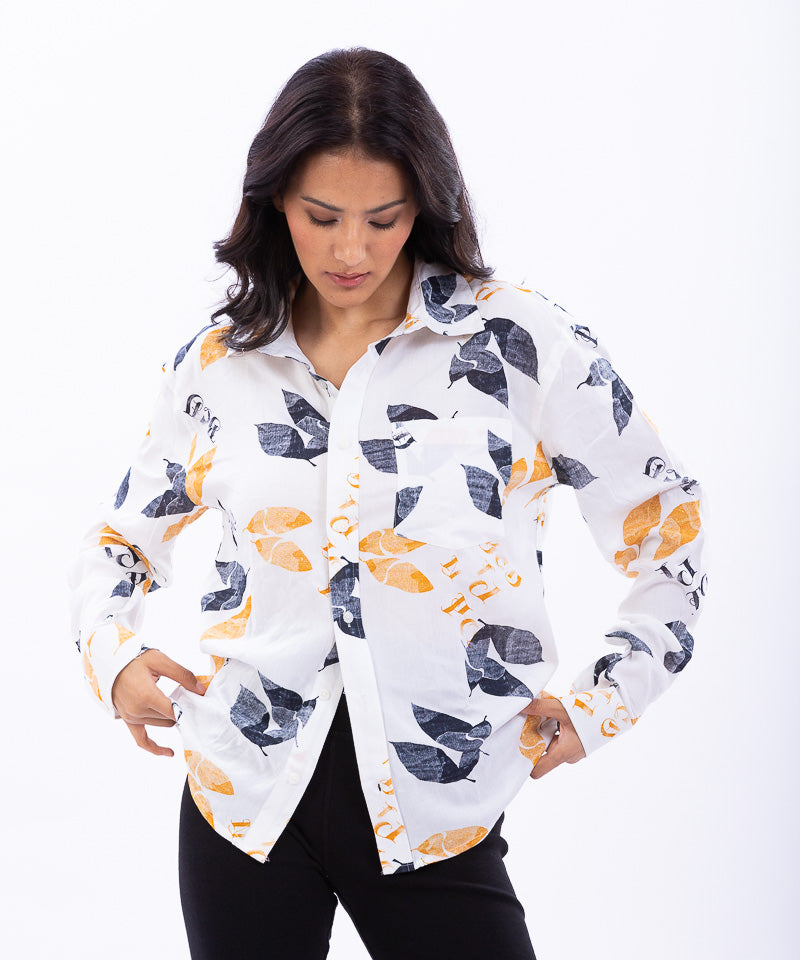 Fall Leaves - Oversized Shirt