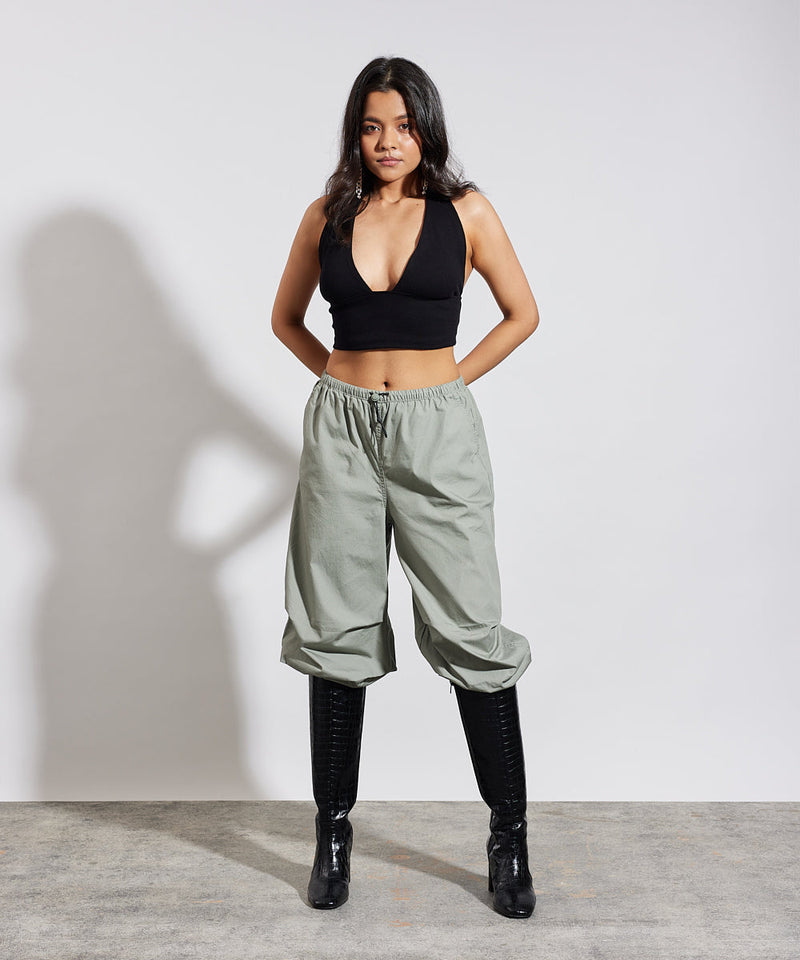 Ribbed Criss Cross Halter Top