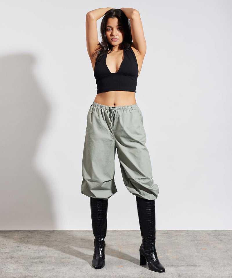 Ribbed Criss Cross Halter Top