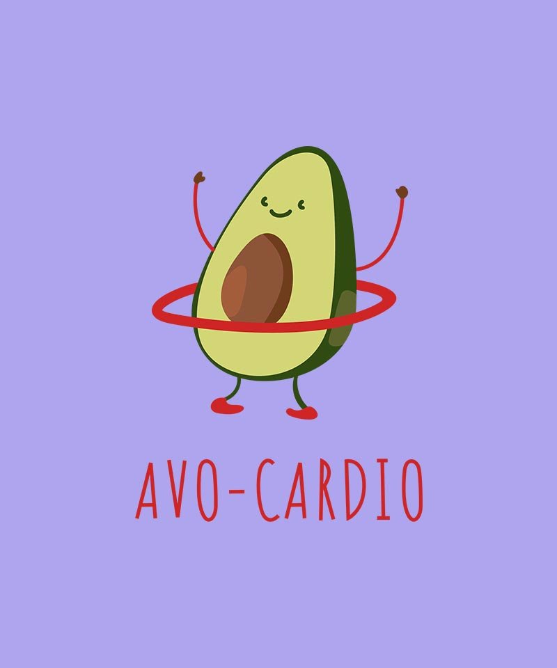 Avo-Cardio - Light Purple - Crop top - TheBTclub