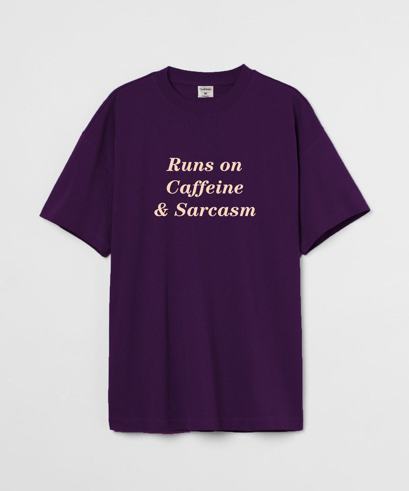 Caffeine and Sarcasm - Oversized T-shirt - TheBTclub