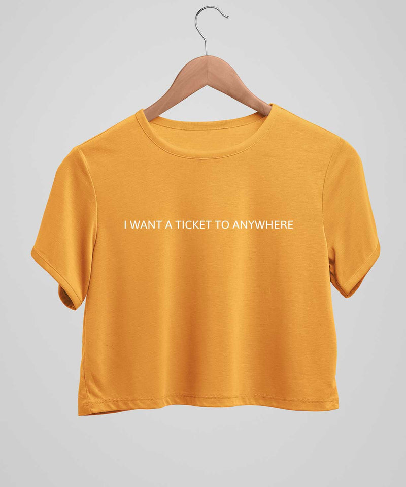 I want a ticket to anywhere - Crop top - TheBTclub