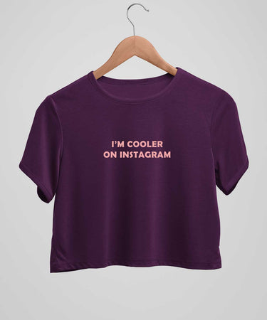 I'm cooler on Instagram - Crop top - TheBTclub