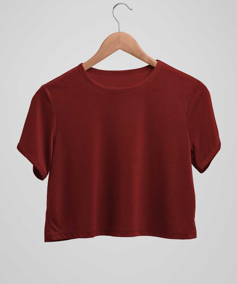 Maroon - Solid - Crop top - TheBTclub