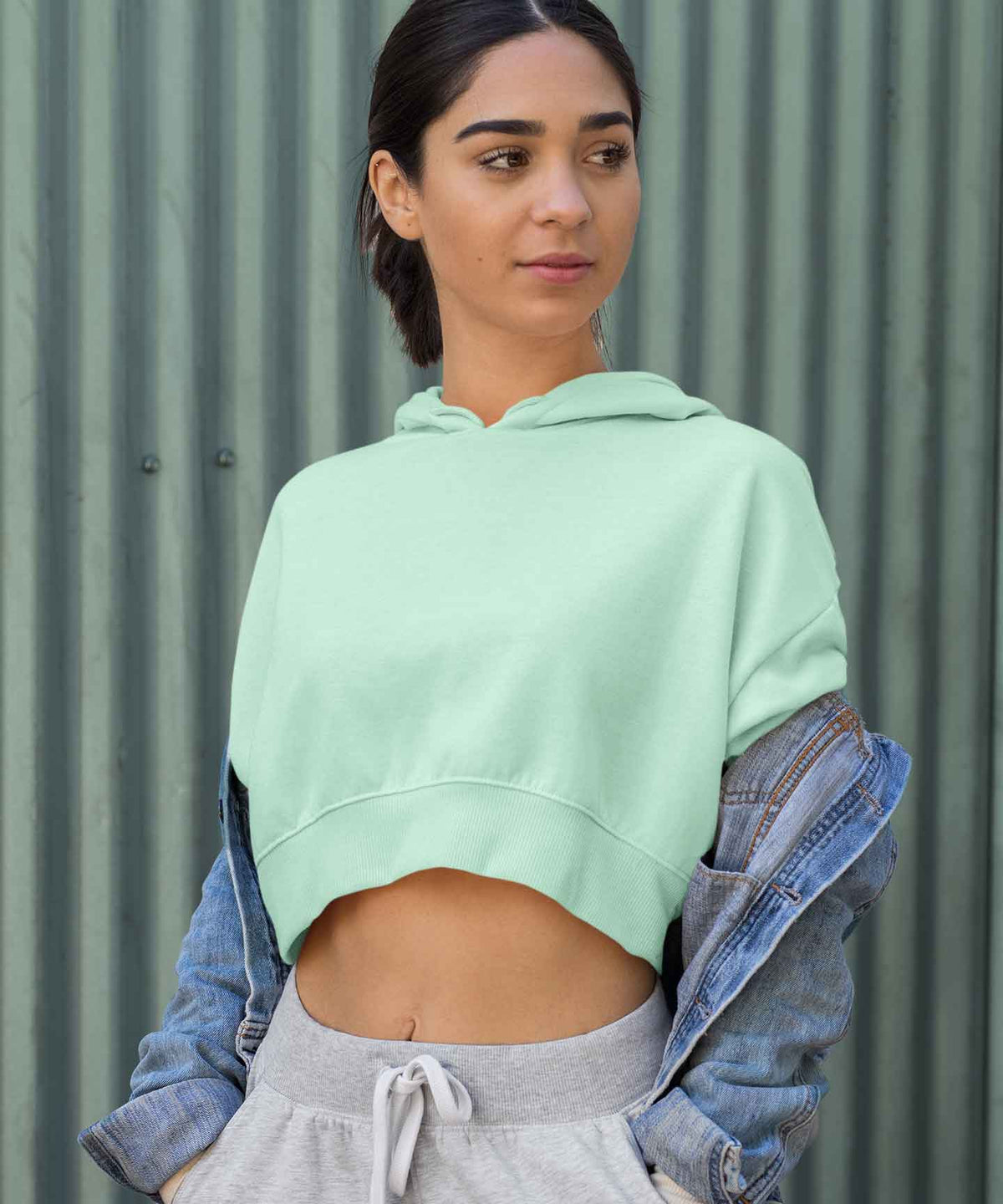 Mint cropped hoodie discount