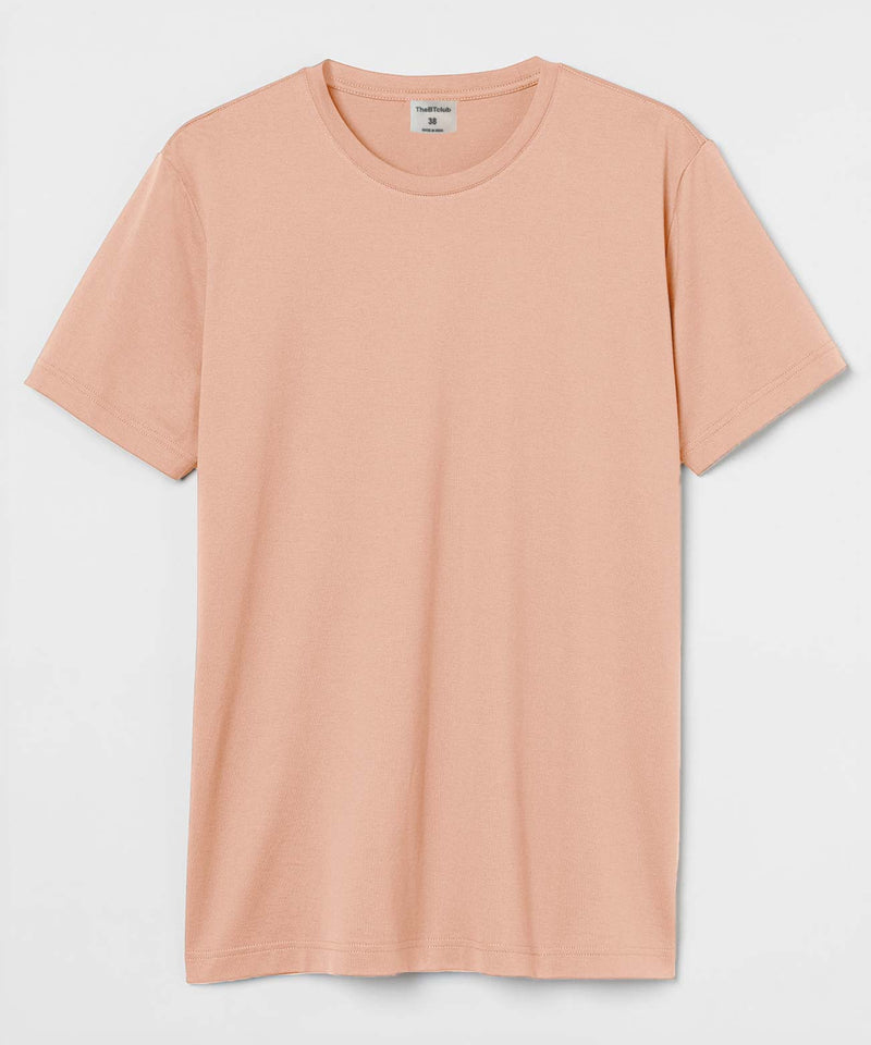 Round Neck  T-shirt - Peach