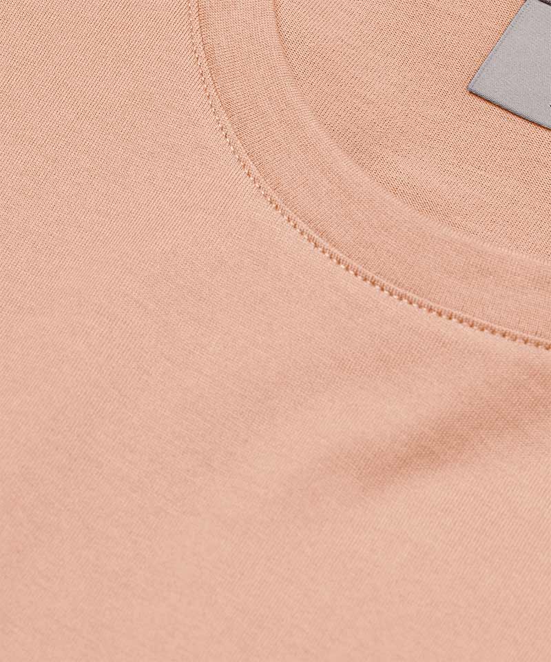Round Neck  T-shirt - Peach