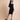 Ribbed Calf Length Full Sleeves Dress - Black - TheBTclub