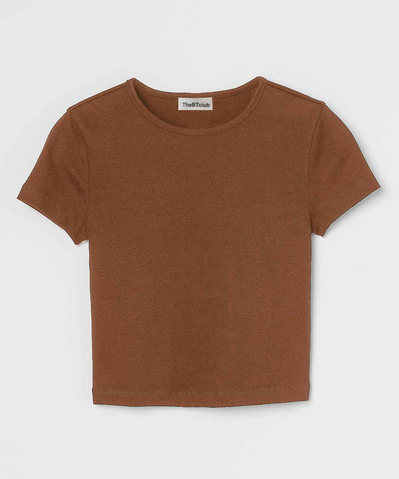 Ribbed Cropped T-shirt