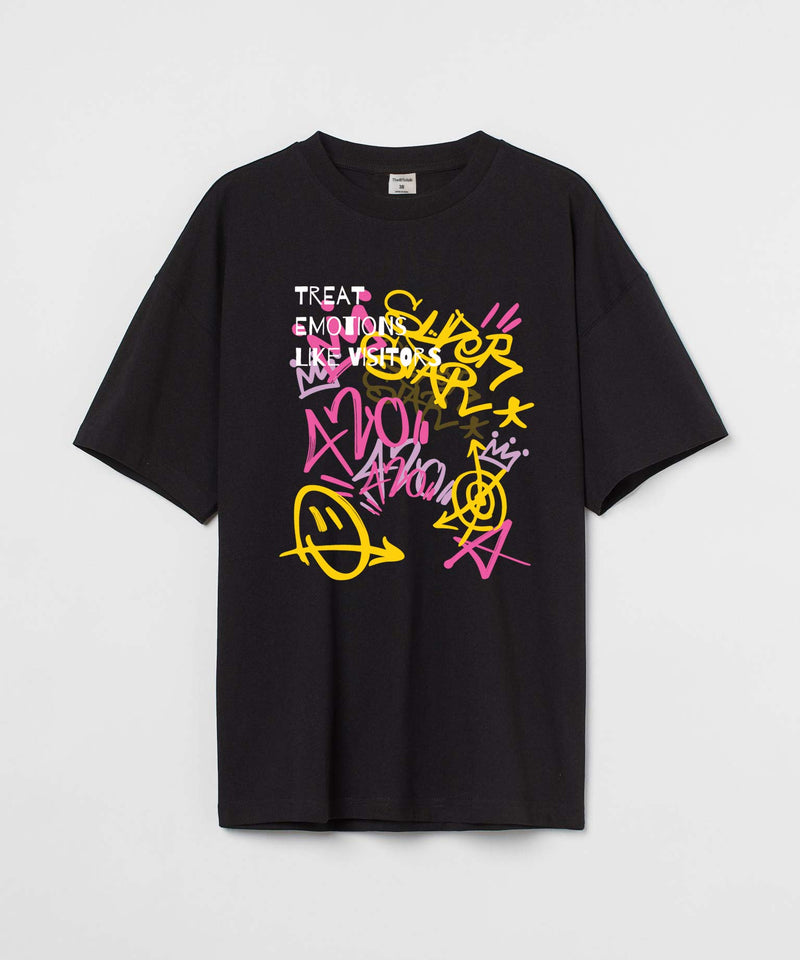 Treat emotions like visitors - Oversized T-shirt - TheBTclub
