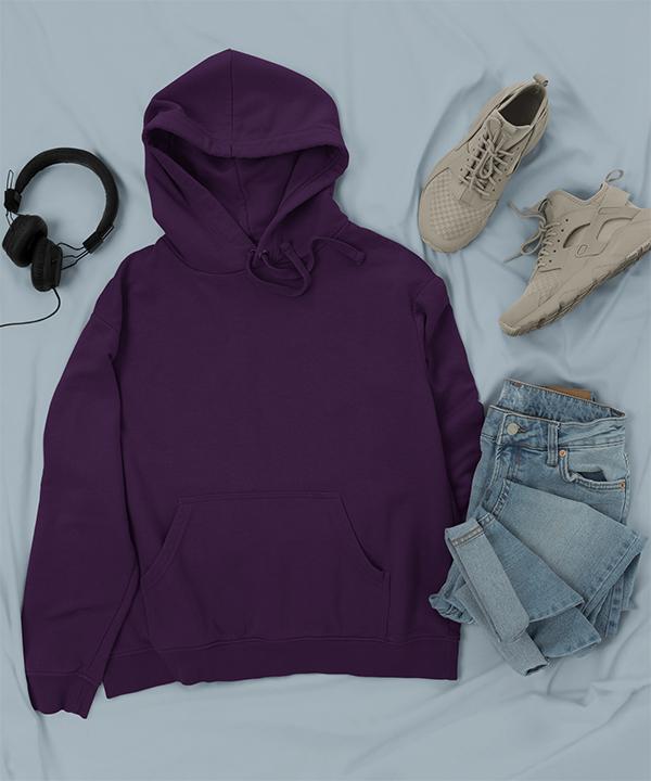 Wine - Basic Hooded Sweatshirt